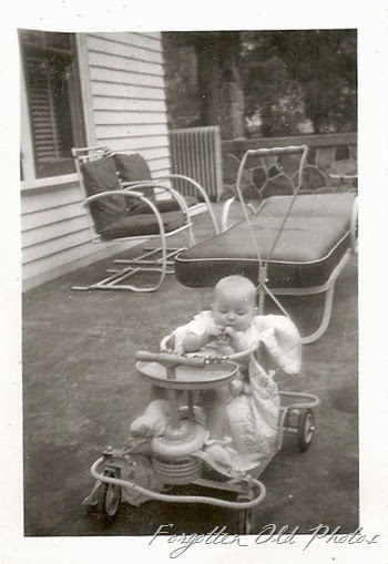 Baby in stroller 1940s