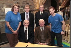 20140826 107 Jim Mulhall (seated left) with members of Elderly Widowers and Lego model cathedral volunteers