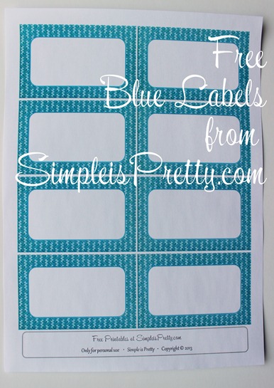 Blue Blank Label Printable