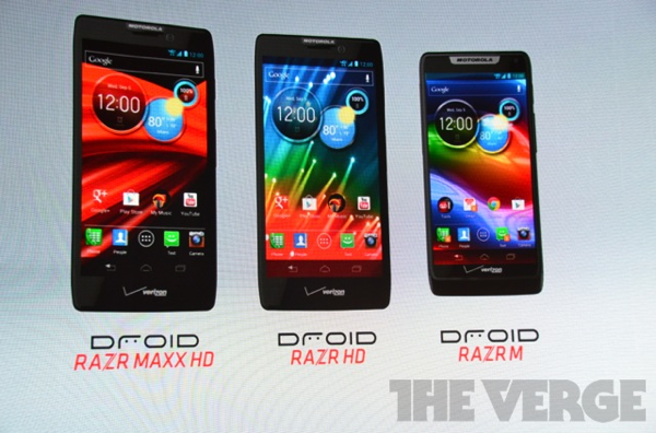 Three new Motorola Droid Razr