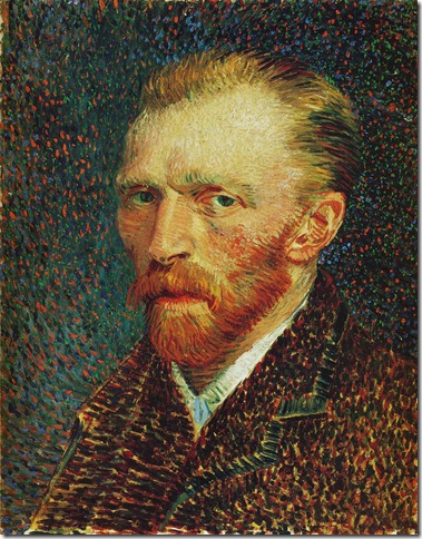 1887  Vincent Van Gogh  Self Portrait Oil on cardboard  41x32.5 cm Chicago, Art Institute