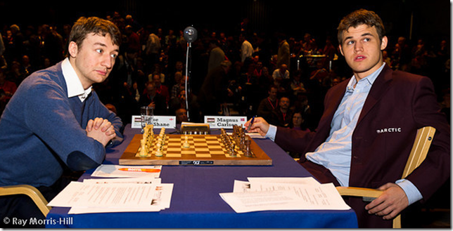 Luke McShane vs Magnus Carlsen, Round 1, London Chess Classic 2012