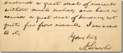 Letter to James H. Hackett from Abraham Lincoln, November 2, 1863