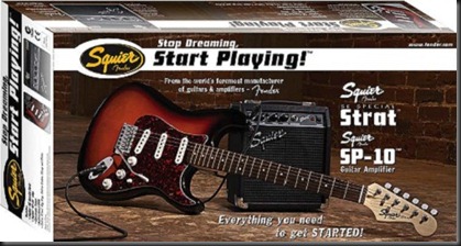 squier strat stop dreaming start playing