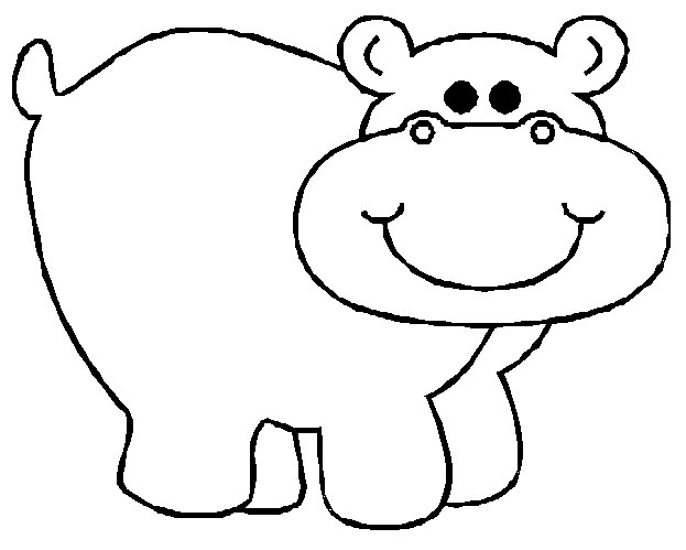 hipopotamo para pintar e imprimir  imagui
