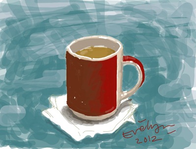 Red Mug by Evelyn