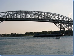 3680 Ontario Sarnia - Blue Water Bridge over St Clair River - Spartan tugboat pushing a barge