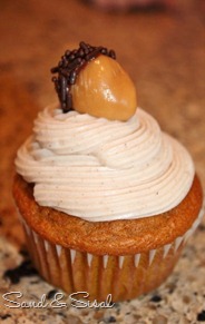 Pumpkin cupcakes with cinnamon cream cheese Frosting