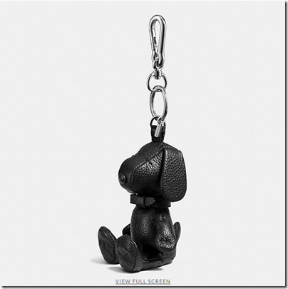 COACH X Peanuts leather key ring - USD 95 - silver black