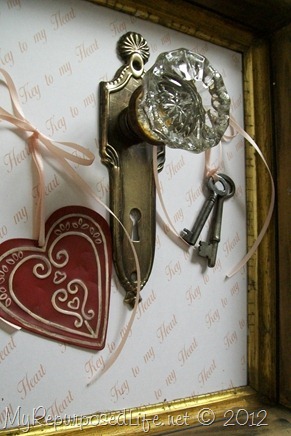 odds and ends make pretty valentine decor Key To My Heart