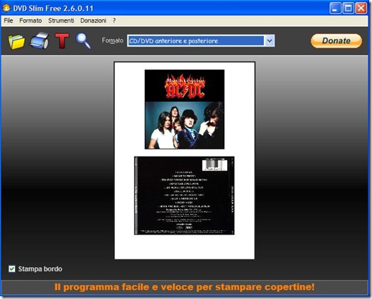 DVD Slim Free creare copertine CD e DVD