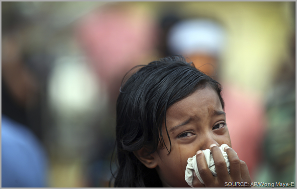 A little girl cries for her mother, still missing in the rubble of the Rana Plaza collapse. Take a stand! Share this post and CLICK to visit the Worker Rights Consortium site to get more information.