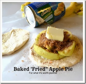 Biscuit baked fried apple pie