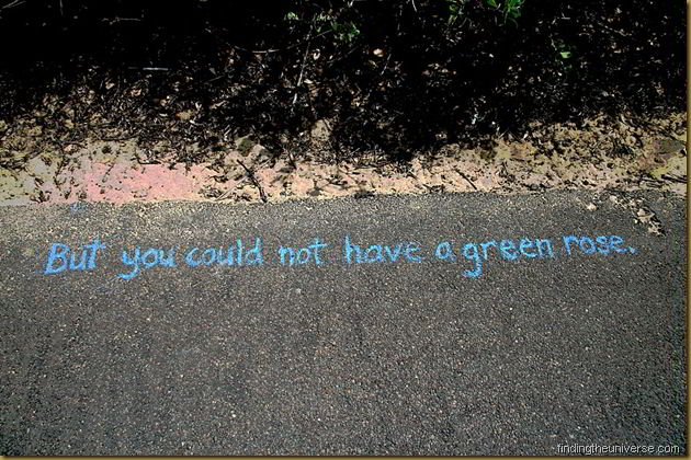 But you could not have a green rose