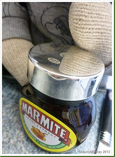 Marmite silver lid