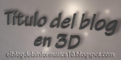 Título del blog en 3D con CSS