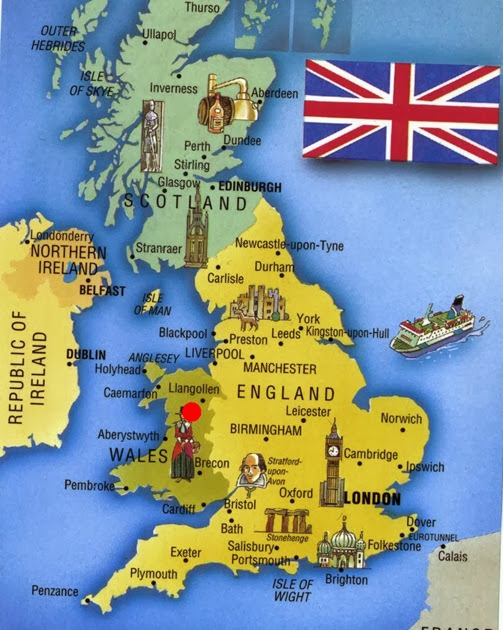 England-Cities-Area-Map penant melangell
