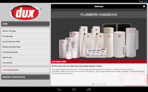 Dux Plumbers Handbook - Tablet Screenshots 0