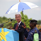 Kanji Kitazawa, Ambassadeur du Japon, en visite à Kisangani, décembre 2010.