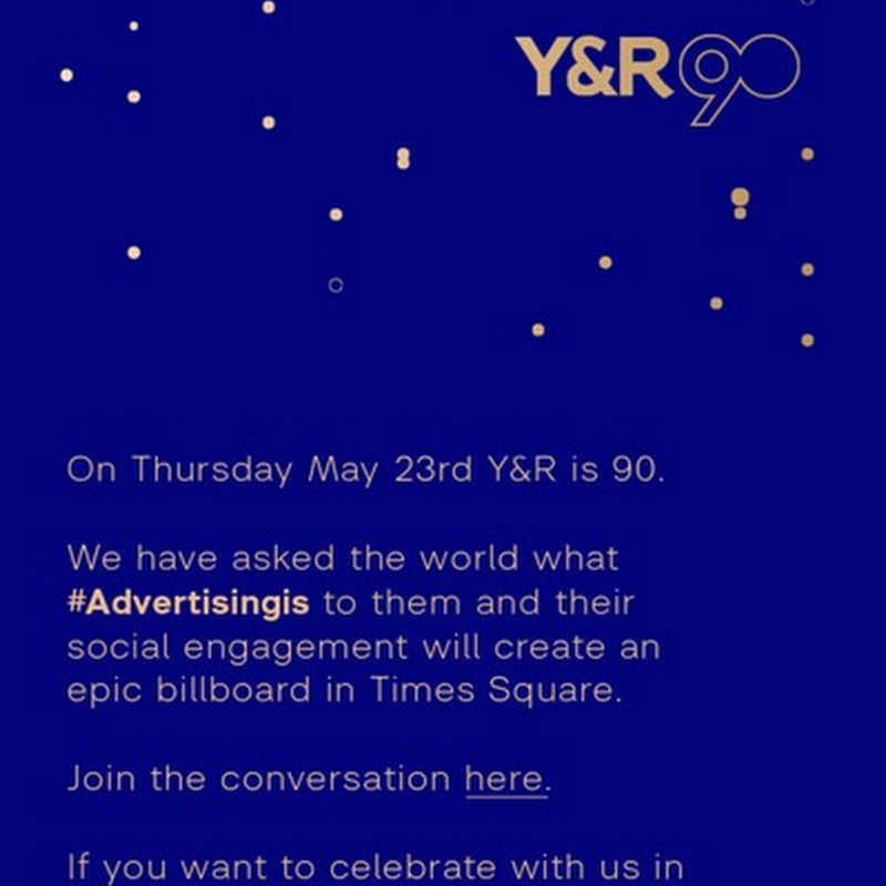 #advertisingis Y&R celebra sus 90 años con una instalación social media