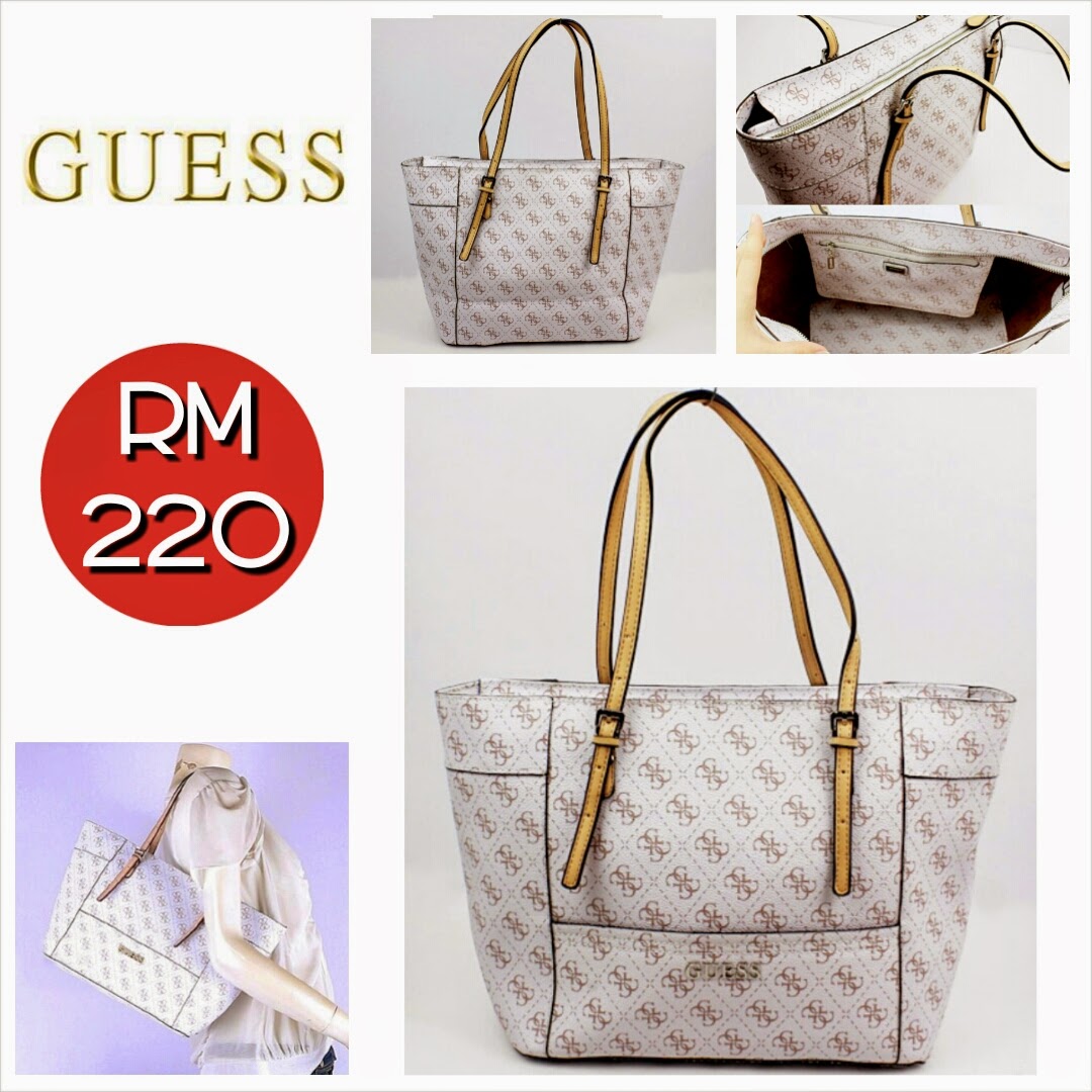 GUESS Tote (White & Black) SHANTEK COLLECTION