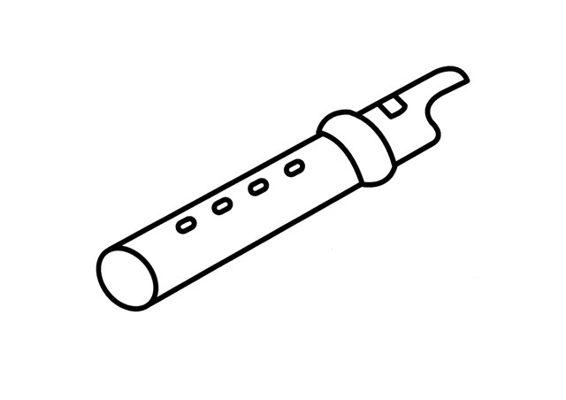FLUTE COLORING PAGES