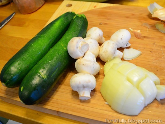 yum! veggies for mushroom zucchini soup
