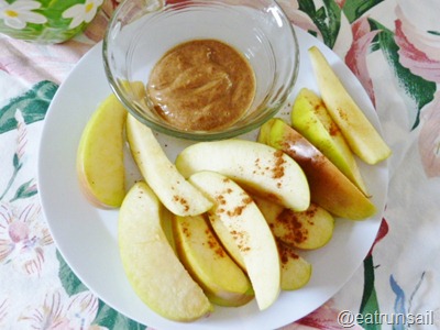 Jan 13 apple and almond butter snack 002