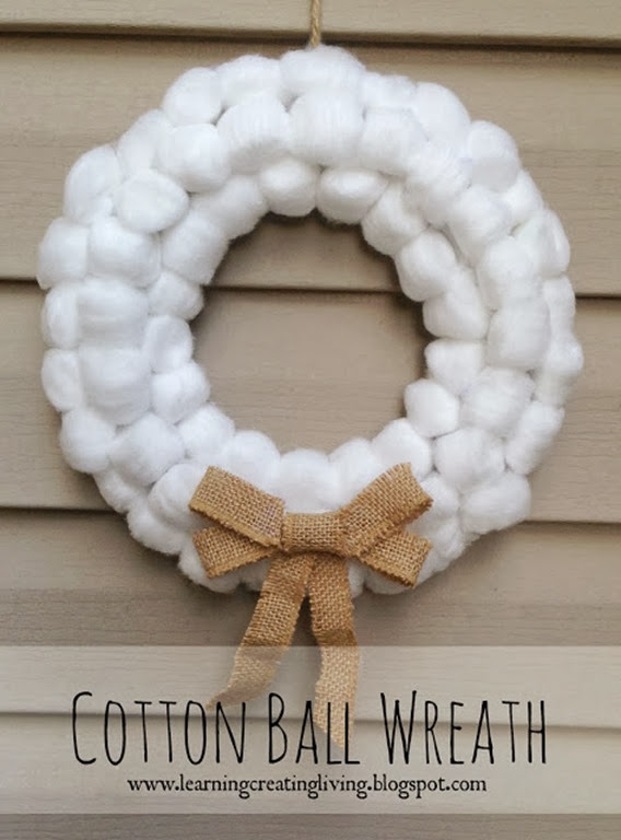 cottonball wreath