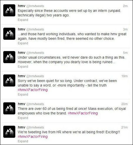 HMV Employee Hijacks Company Twitter Account Amid  Mass Execution  Layoffs