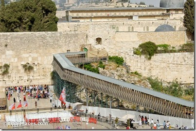 Temporary wooden bridge leading to Mughrabi gate of Temple Mount, tb050312541