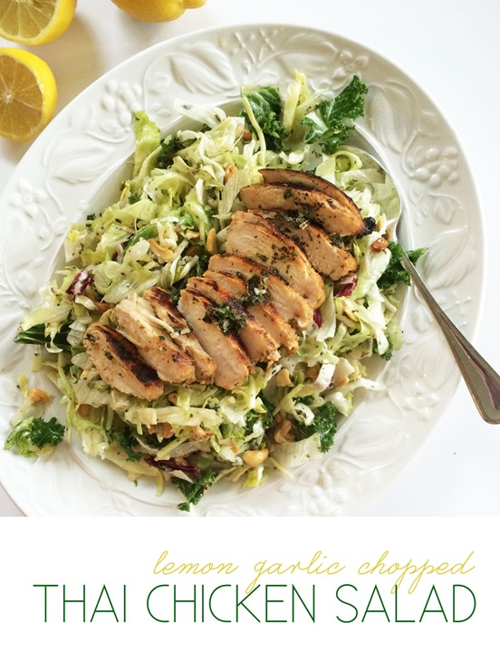 Lemon Garlic Chopped Thai Chicken Salad