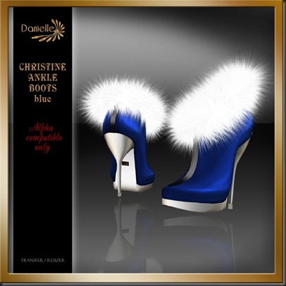 DANIELLE Christine Ankle Boots Blue'