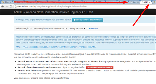 Como recuperar o backup do seu site no Joomla 2.5 - Visual Dicas