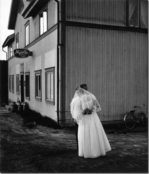 Alvar och Irma Johanssons bröllop, Arnäs, Örnsköldsvik 1956.
