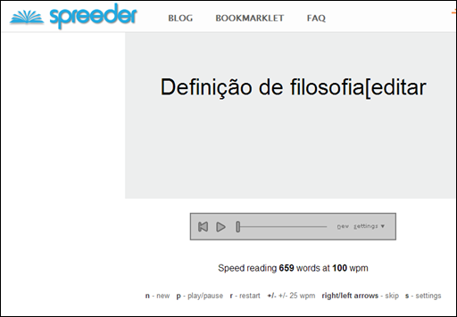 Leitura rápida com Spreeder - Visual Dicas