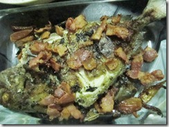 pampano with parsley and bacon bits, 240baon