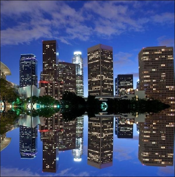 12. Los Angeles, CA, USA reflection in water