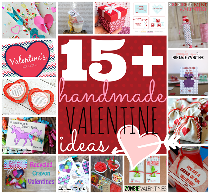 Over 15 handmade Valentine Ideas at GingerSnapCrafts.com #linkparty #valentine #features