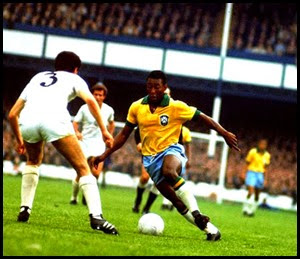 The legendary Pele in action for Brazil