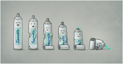 life is like a toothpaste