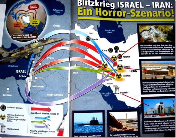 Israel-Iran war map in German
