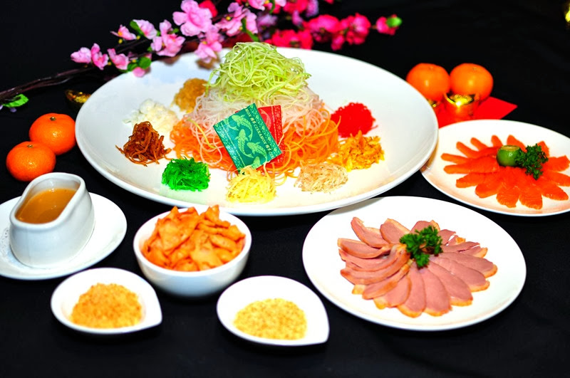 Smoked Duck and Salmon Yu Sheng