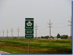8343 Manitoba Highway 100 west sign