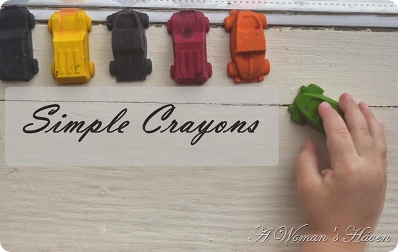 Simple Car Crayons @ http://onewomenshaven.blogspot.com/