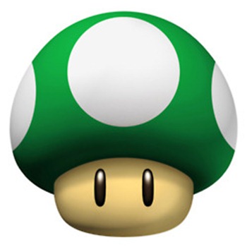 Mario green mushroom