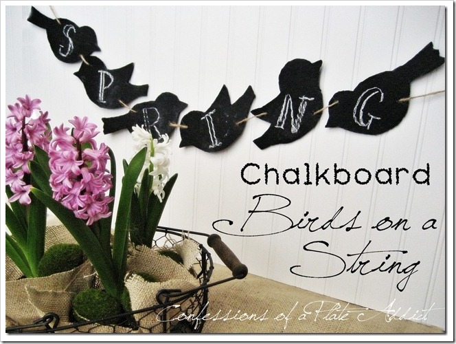 CONFESSIONS OF A PLATE ADDICT Chalkboard Birds on a String