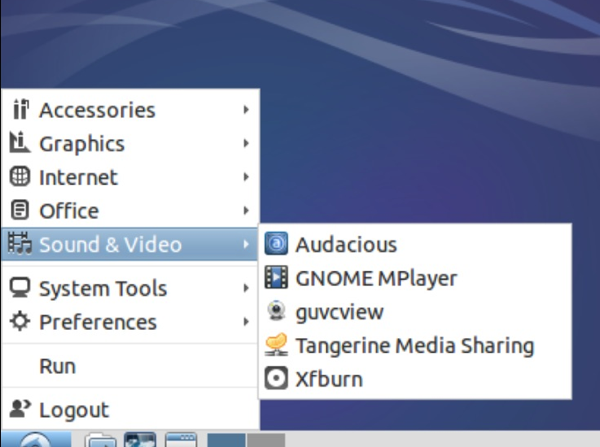 Where to find Tangerine in the LInux Start menu
