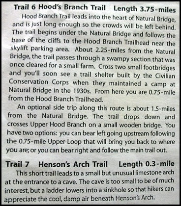 00b7 - Natural Bridge State Park Hiking Trails #6 and #7