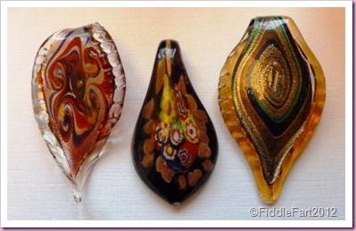 Hand blown glass pendants